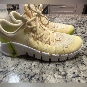 Nike yellow weightlifting shoes